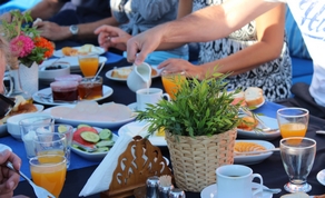 lunch aanboord gulet Turkije